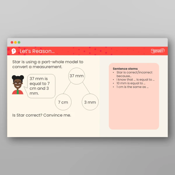 An image of the Equivalent Lengths (Centimetres and Millimetres) Teaching PPT Resource
