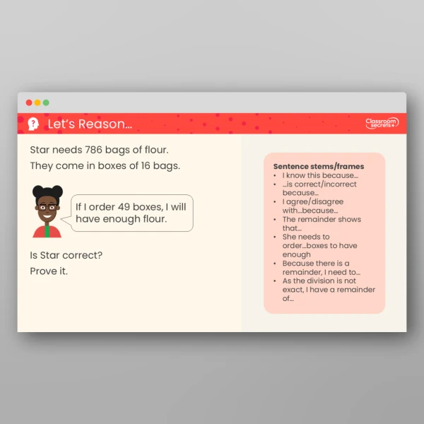 An image of the Long Division with Remainders Teaching PPT Resource