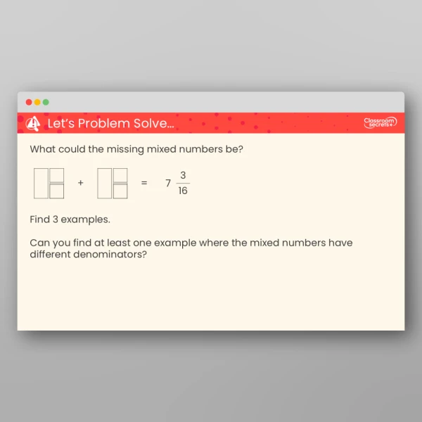 An image of the Add Two Mixed Numbers Teaching PPT Resource
