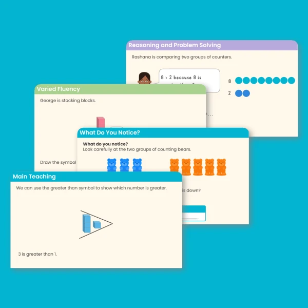 Year 1 Less than Greater than Equal to Place Value within 10 Teaching PowerPoint