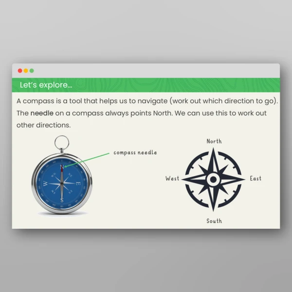 An image of the Using a Compass Geography Fieldwork PPT Resource