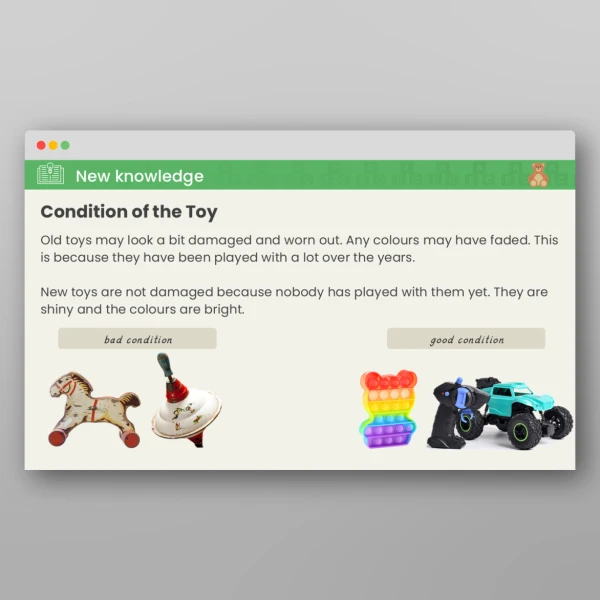 An image of the Toys Through Time How Can We Tell If Toys Are Old or New? PPT Resource