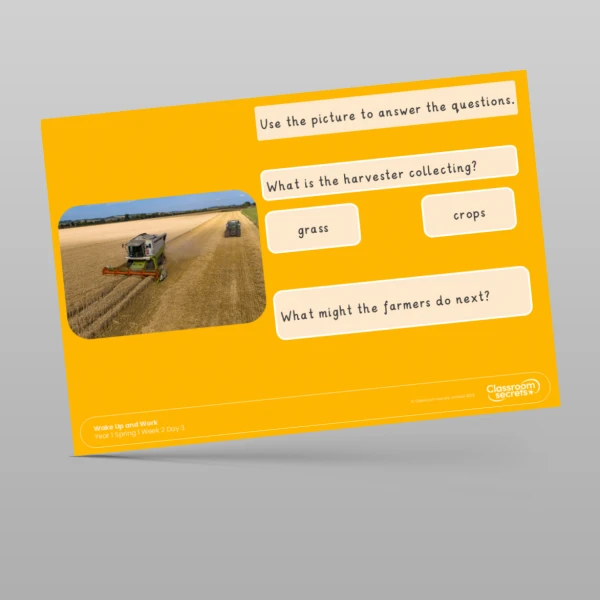 An image of the Spring 1 Week 2 Wake Up and Work Resource