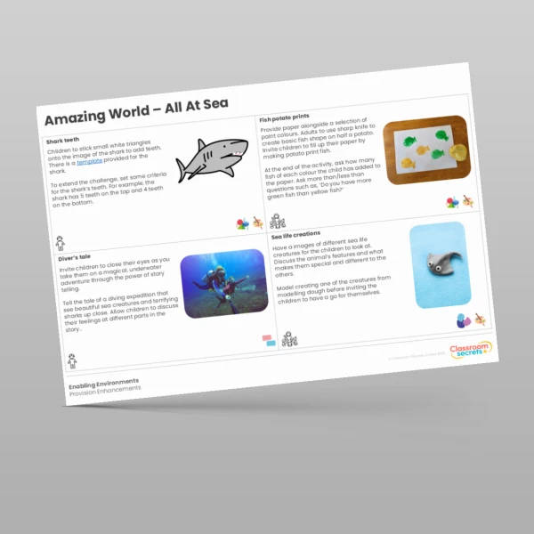 An image of the Amazing World - All At Sea Provision Enhancements Resource