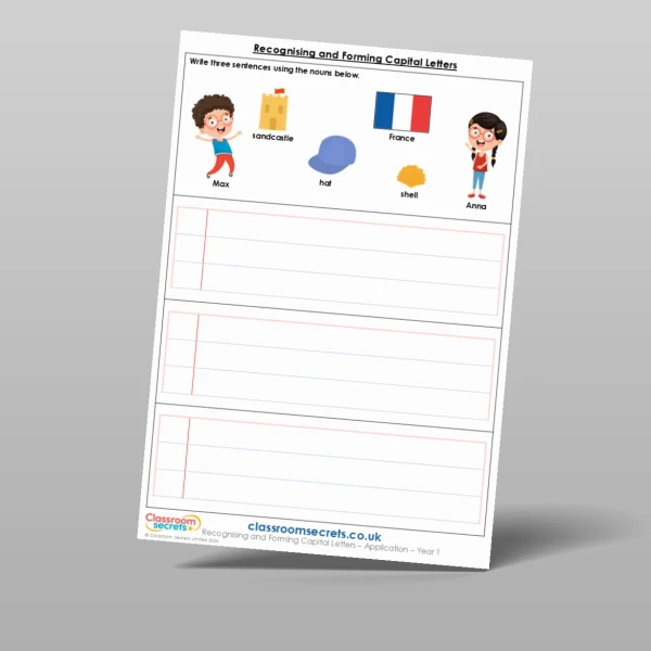 An image of the Recognising and Forming Capital Letters Application Resource