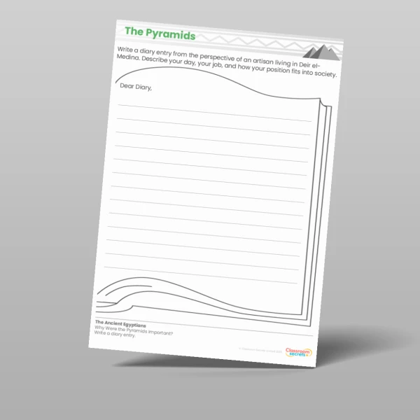 An image of the The Ancient Egyptians Why Were the Pyramids Important? Worksheet Resource