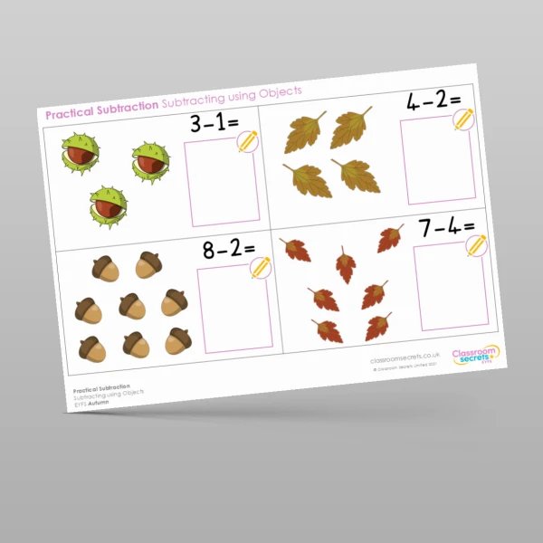 An image of the Subtracting using Objects Learning Activity Resource