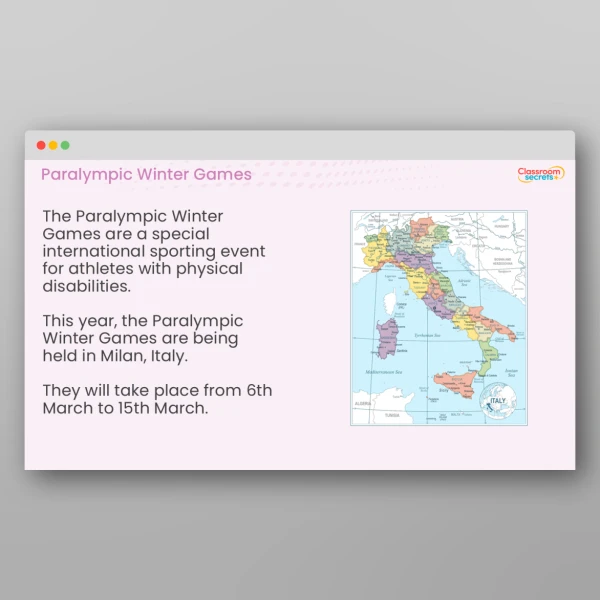 An image of the Paralympic Winter Games Whole School Assembly Resource