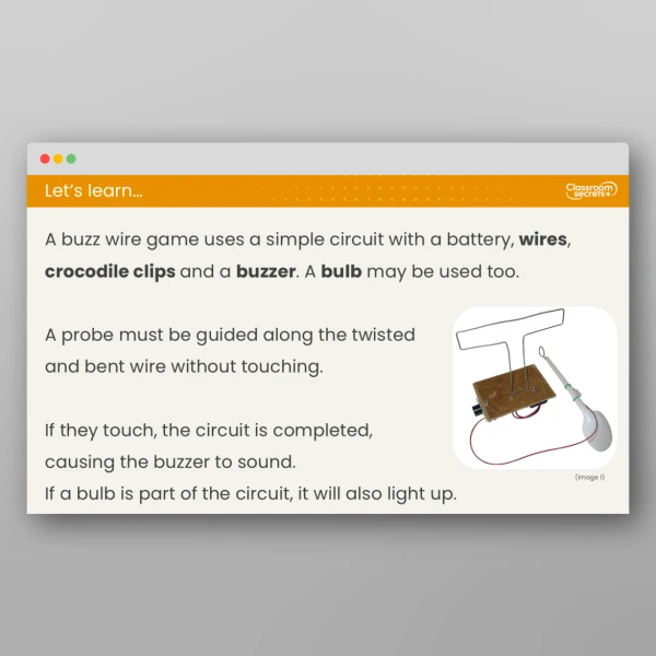 An image of the How Can I Create an Electrical Buzz Wire Game? Lesson Resource