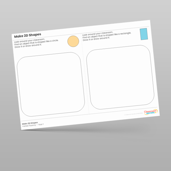 Year 1 Make 2d Shapes Varied Fluency Resource | Classroom Secrets
