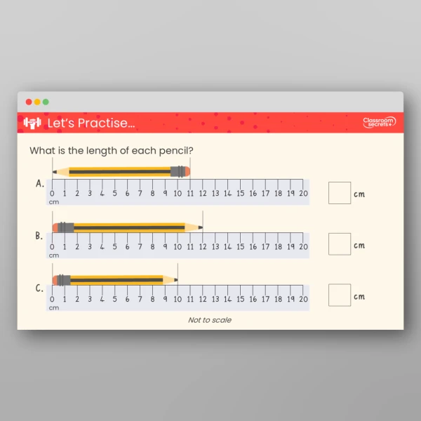 An image of the Measure in Centimetres Teaching PPT Resource