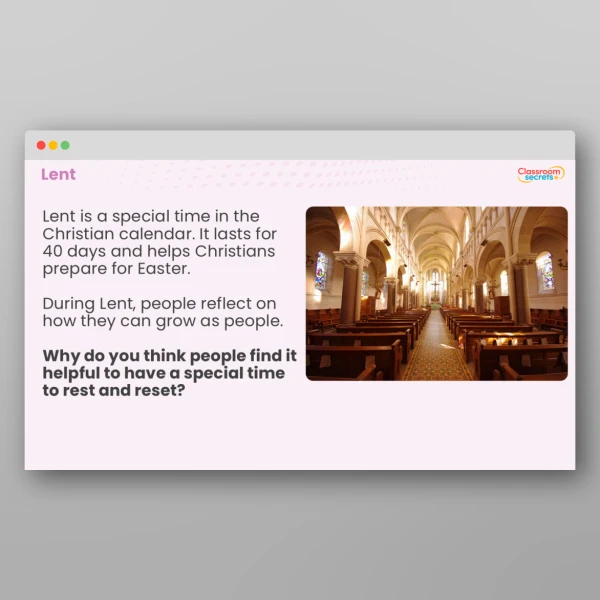 An image of the Lent Whole School Assembly Resource