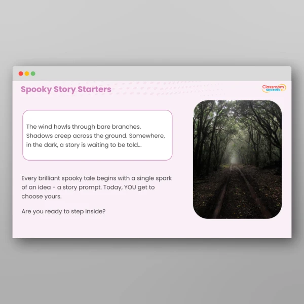KS2 Halloween Spooky Story Writing Prompts Image