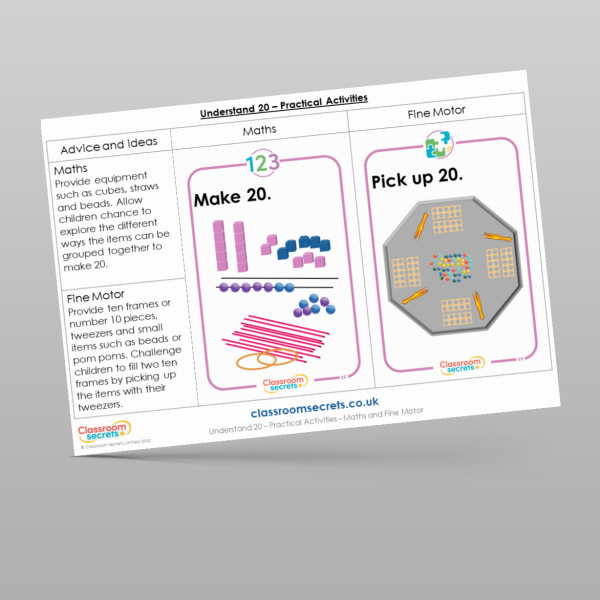Year 1 Understand 20 Practical Activities Resource | Classroom Secrets