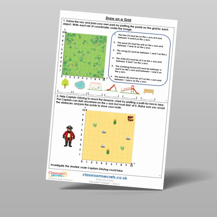 Classroom Secrets | Collection Page Year 4 Draw 2D Shapes on a Grid