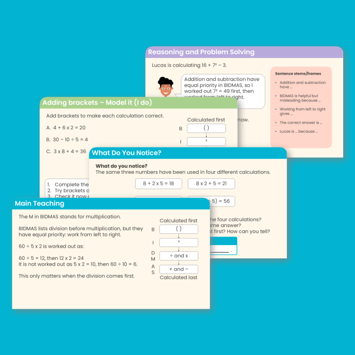 Year 6 Order of Operations Addition, Subtraction, Multiplication and Division Teaching PowerPoint