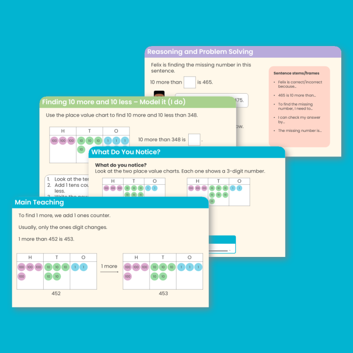 Year 3 Find 1, 10 or 100 More or Less Place Value Teaching PowerPoint