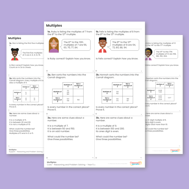 Year 5 Multiples Multiplication and Division A Reasoning and Problem Solving