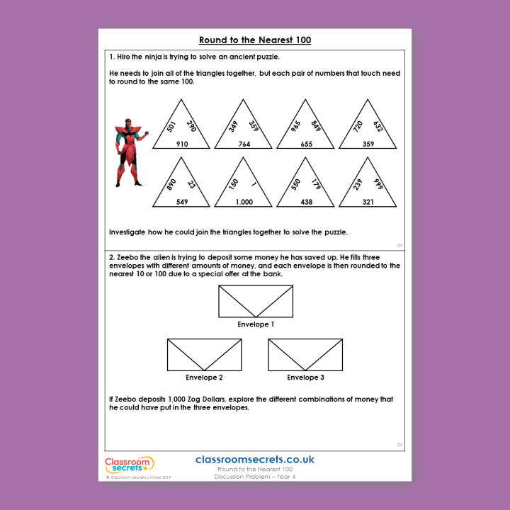 Year 4 Round to the Nearest 100 Place Value Deeper Reasoning Discussion Problem