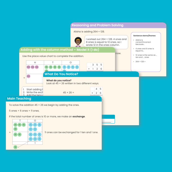Year 3 Add Two Numbers (across a 10) Addition and Subtraction Teaching PowerPoint