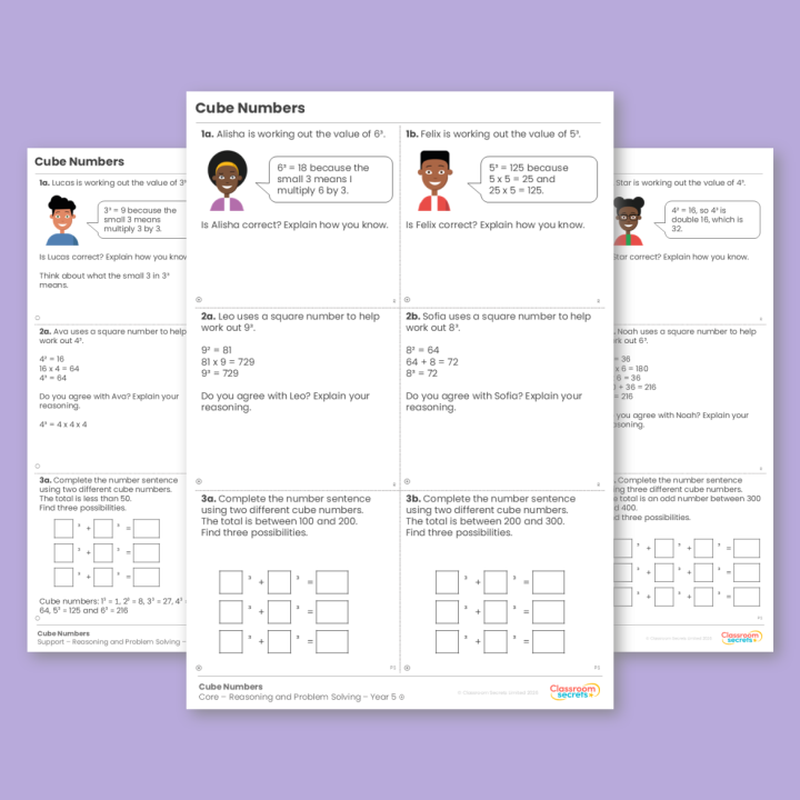 Year 5 Cube Numbers Multiplication and Division A Reasoning and Problem Solving