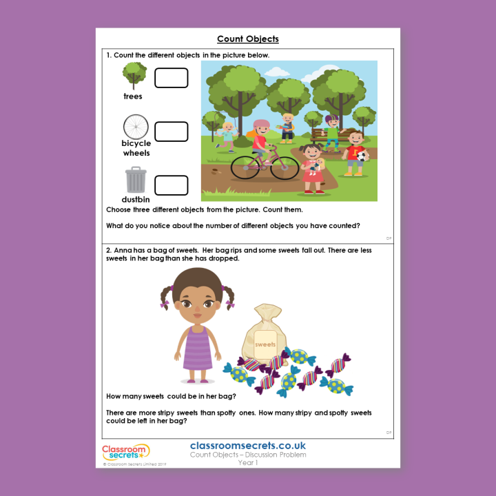 Year 1 Count Objects Discussion Problem