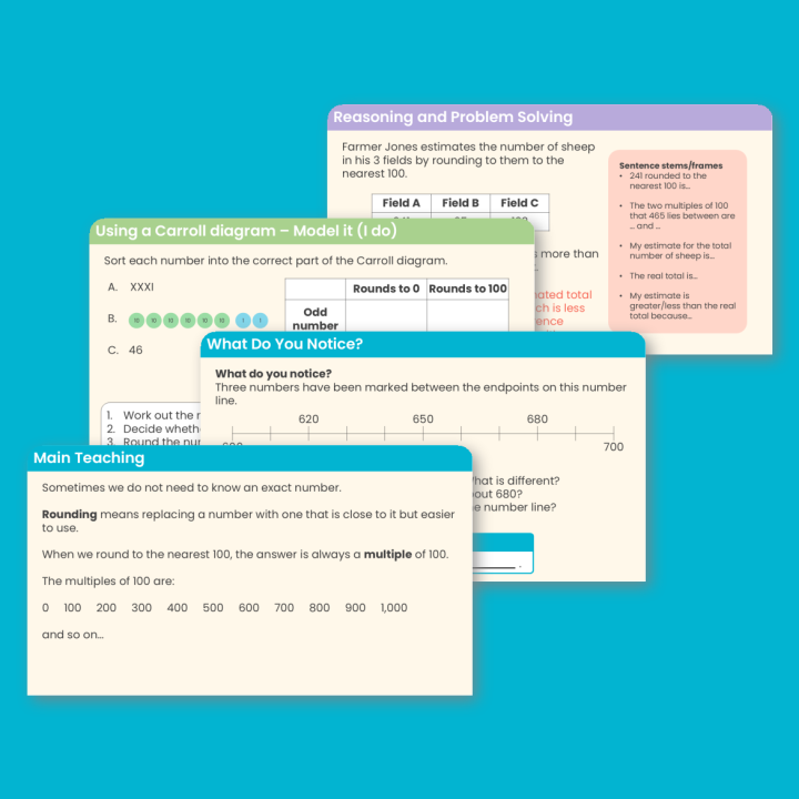 Year 4 Round to the Nearest 100 Place Value Teaching PowerPoint