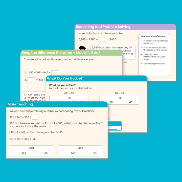 Year 5 Find Missing Numbers Addition and Subtraction Teaching PowerPoint