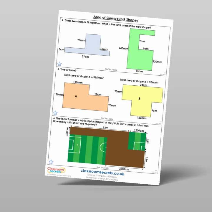 Classroom Secrets | Collection Page Year 5 Area of Compound Shapes