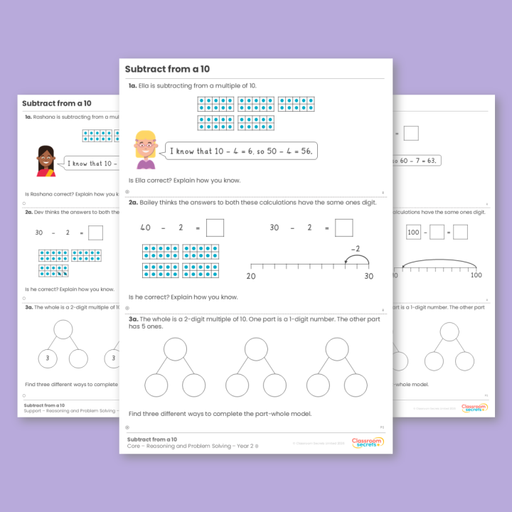 Year 2 Subtract From a 10 Addition and Subtraction Reasoning and Problem Solving