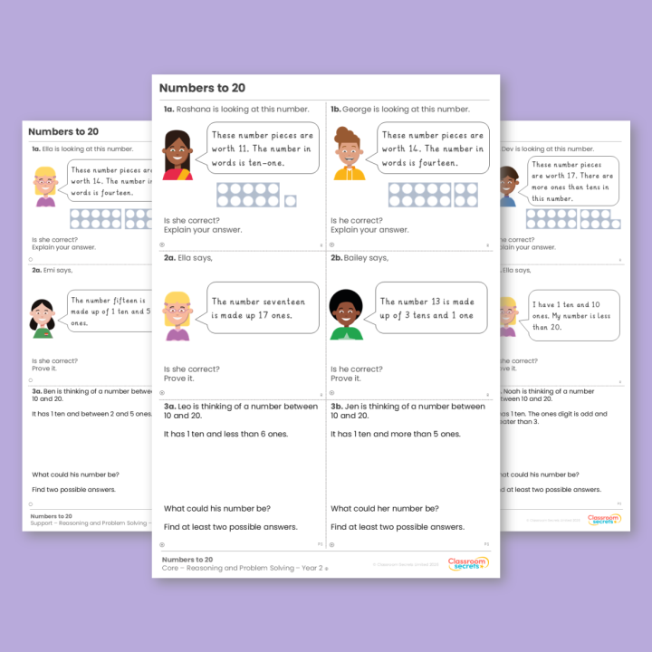 Year 2 Numbers to 20 Reasoning and Problem Solving