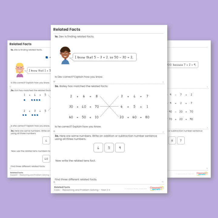 Year 2 Related Facts Addition and Subtraction Reasoning and Problem Solving