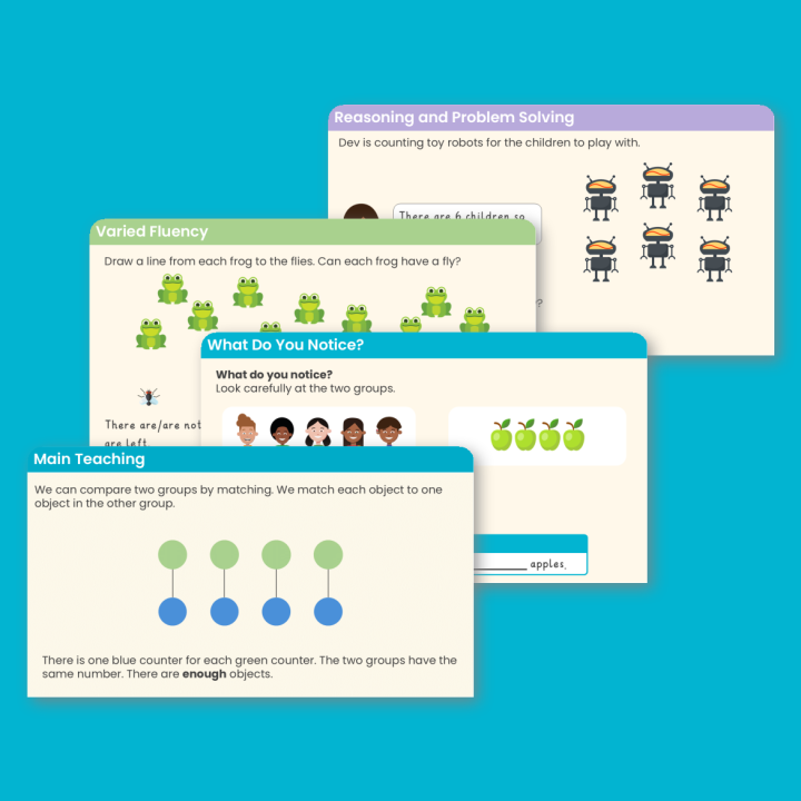 Year 1 Compare Groups by Matching Place Value (within 10) Teaching PowerPoint