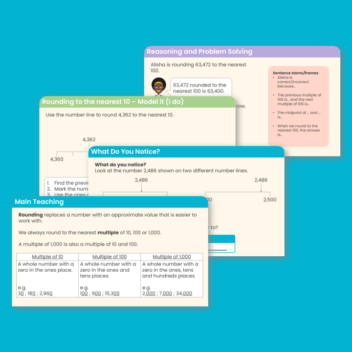 Year 5 Round to the Nearest 10, 100 or 1,000 Place Value Teaching PowerPoint