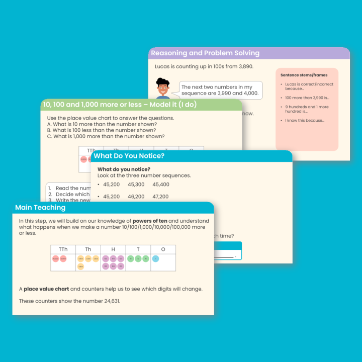 Year 5 10/100/1,000/10,000/100,000 More or Less Place Value Teaching PowerPoint