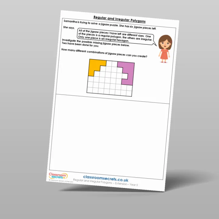 Classroom Secrets | Collection Page Year 5 Regular and Irregular Polygons