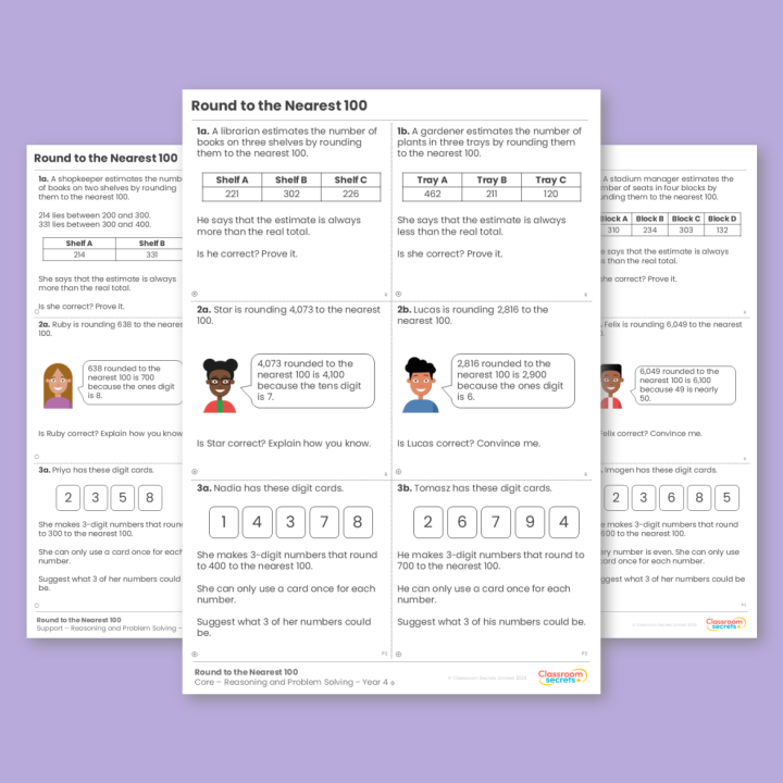 Year 4 Round to the Nearest 100 Place Value Reasoning and Problem Solving