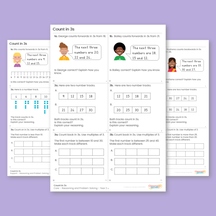 Year 2 Count in 3s Place Value Reasoning and Problem Solving