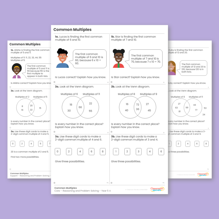 Year 5 Common Multiples Multiplication and Division A Reasoning and Problem Solving