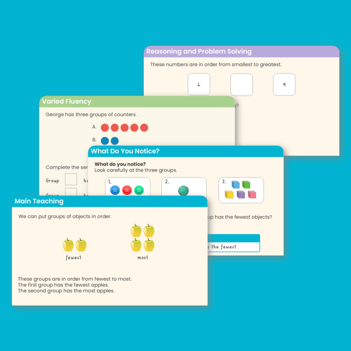 Year 1 Order Objects and Numbers Place Value (within 10) Teaching PowerPoint