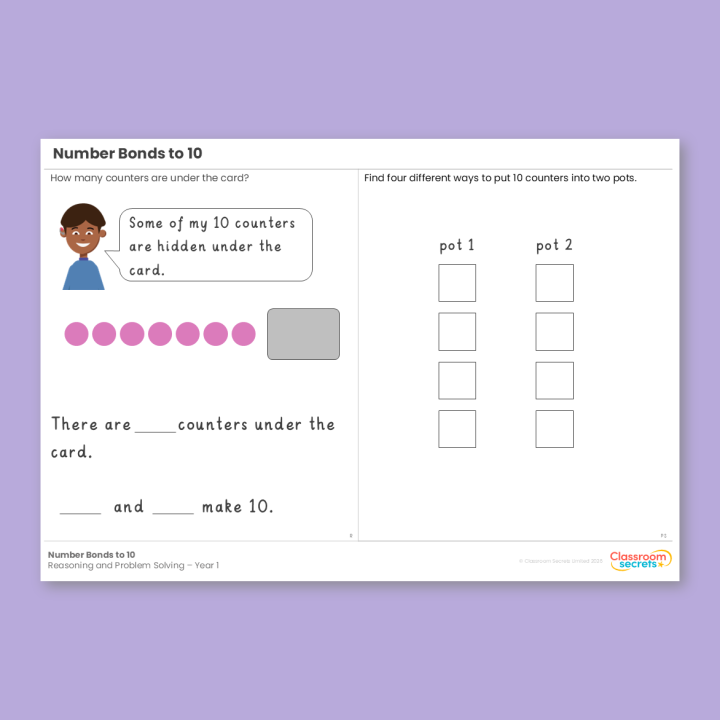 Year 1 Number Bonds to 10 Addition and Subtraction (within 10) Reasoning and Problem Solving