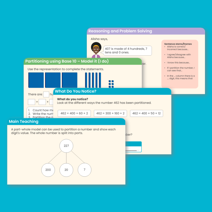 Year 3 Partition Numbers to 1,000 Place Value Teaching PowerPoint