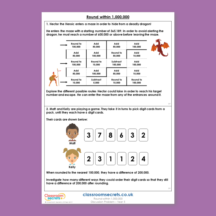 Year 5 Round within 1,000,000 Place Value Deeper Reasoning Discussion Problem
