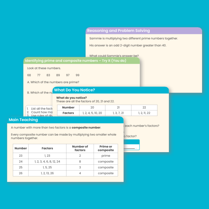 Year 6 Primes to 100 Addition, Subtraction, Multiplication and Division Teaching PowerPoint