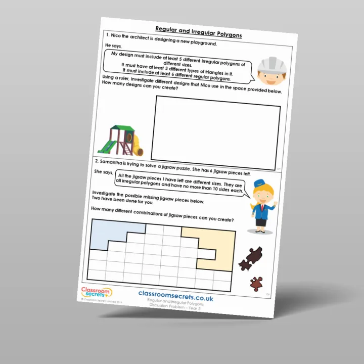 Classroom Secrets | Collection Page Year 5 Regular and Irregular Polygons