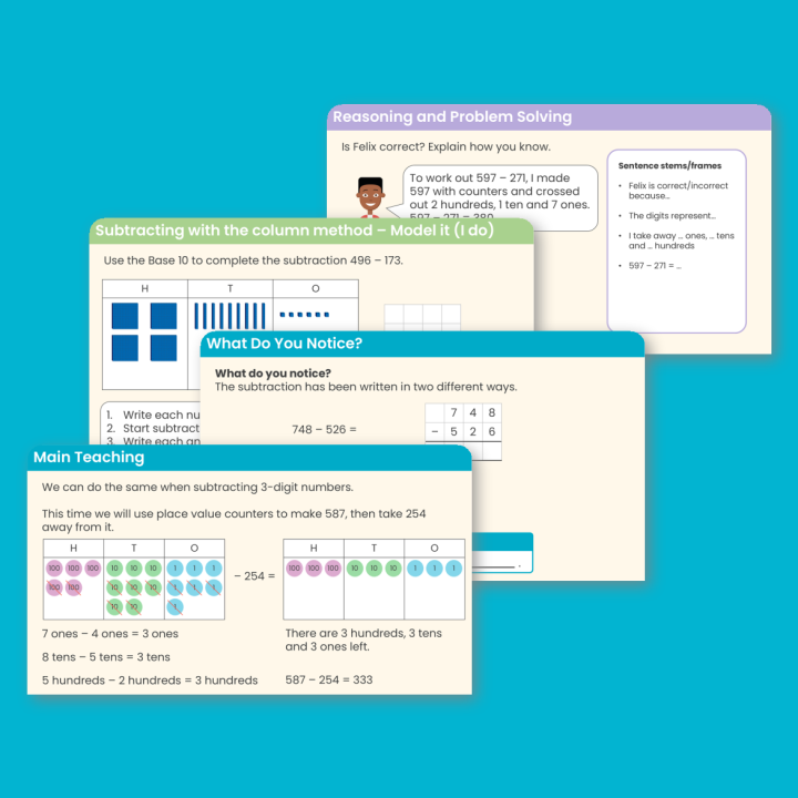 Year 3 Subtract Two Numbers (no exchange) Addition and Subtraction Teaching PowerPoint