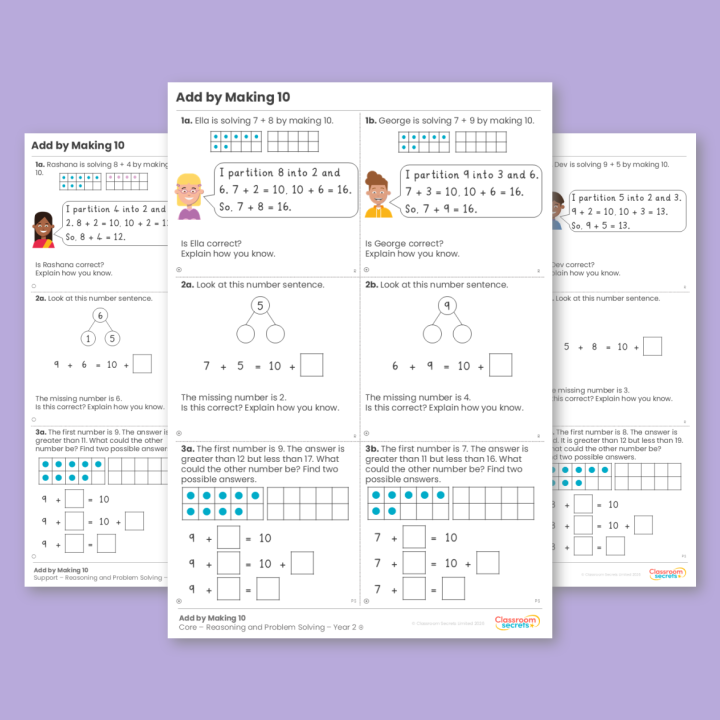 Year 2 Add by Making 10 Addition and Subtraction Reasoning and Problem Solving