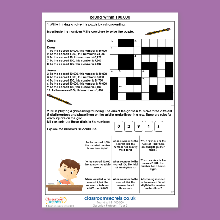 Year 5 Round within 100,000 Place Value Deeper Reasoning Discussion Problem