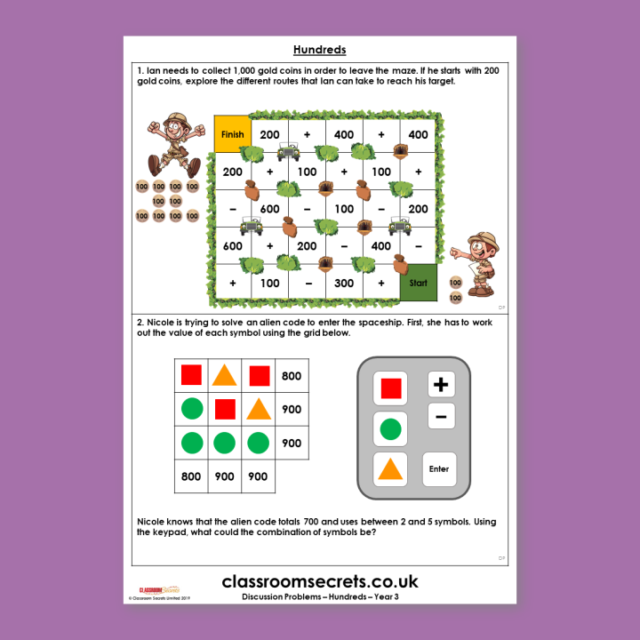 Year 3 Hundreds Place Value Deeper Reasoning Discussion Problem