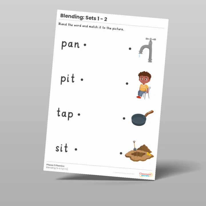 Phonics Blending Activities: Sets 1 - 2